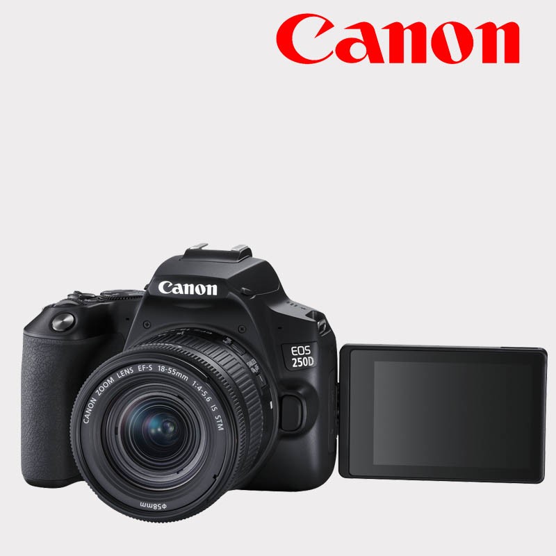 CANON Canon EOS 250D DSLR Cámara Con EF-S 18-55mm f35-56 III Lente -Negro